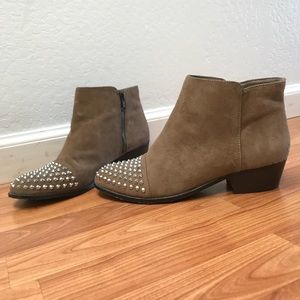 Steve Madden Praque Studded Suede Ankle Boot